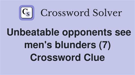 Blunder (7) Crossword Clue